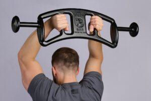 Ending Position of Tricep Extension with 33lb MUTT Bar - MUTT Made in USA