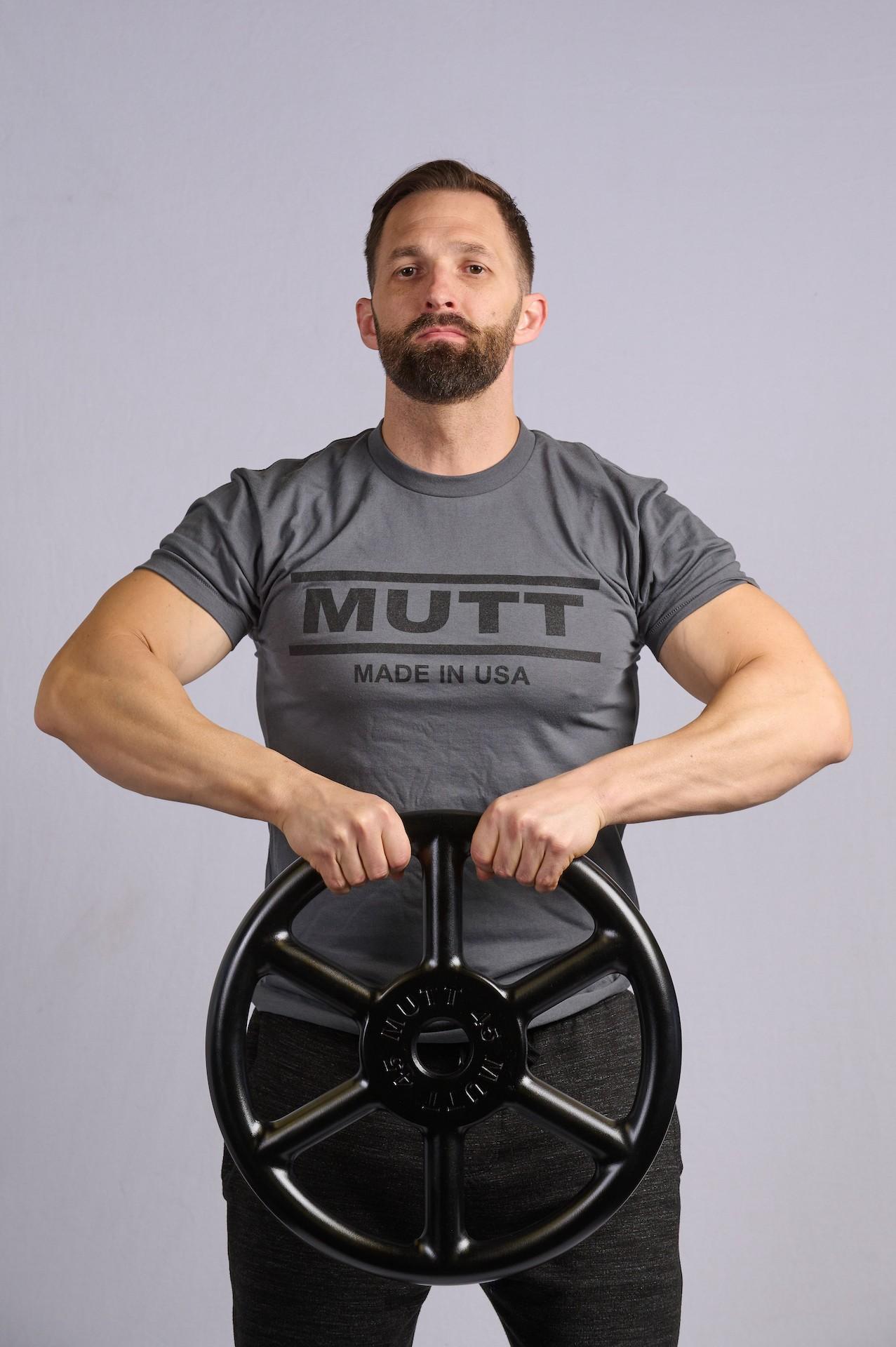 Upright Rows with 45lb MUTT Wheel - MUTT Made in USA